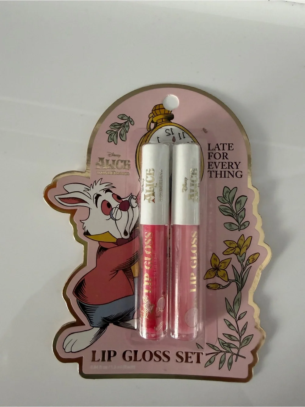 Disney Alice in Wonderland Lip & Skincare Set - Pink, White, Red